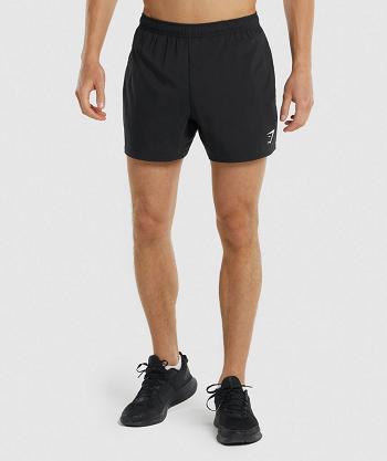 Szorty Męskie Gymshark Arrival 5" Czarne | PL 3407FDN